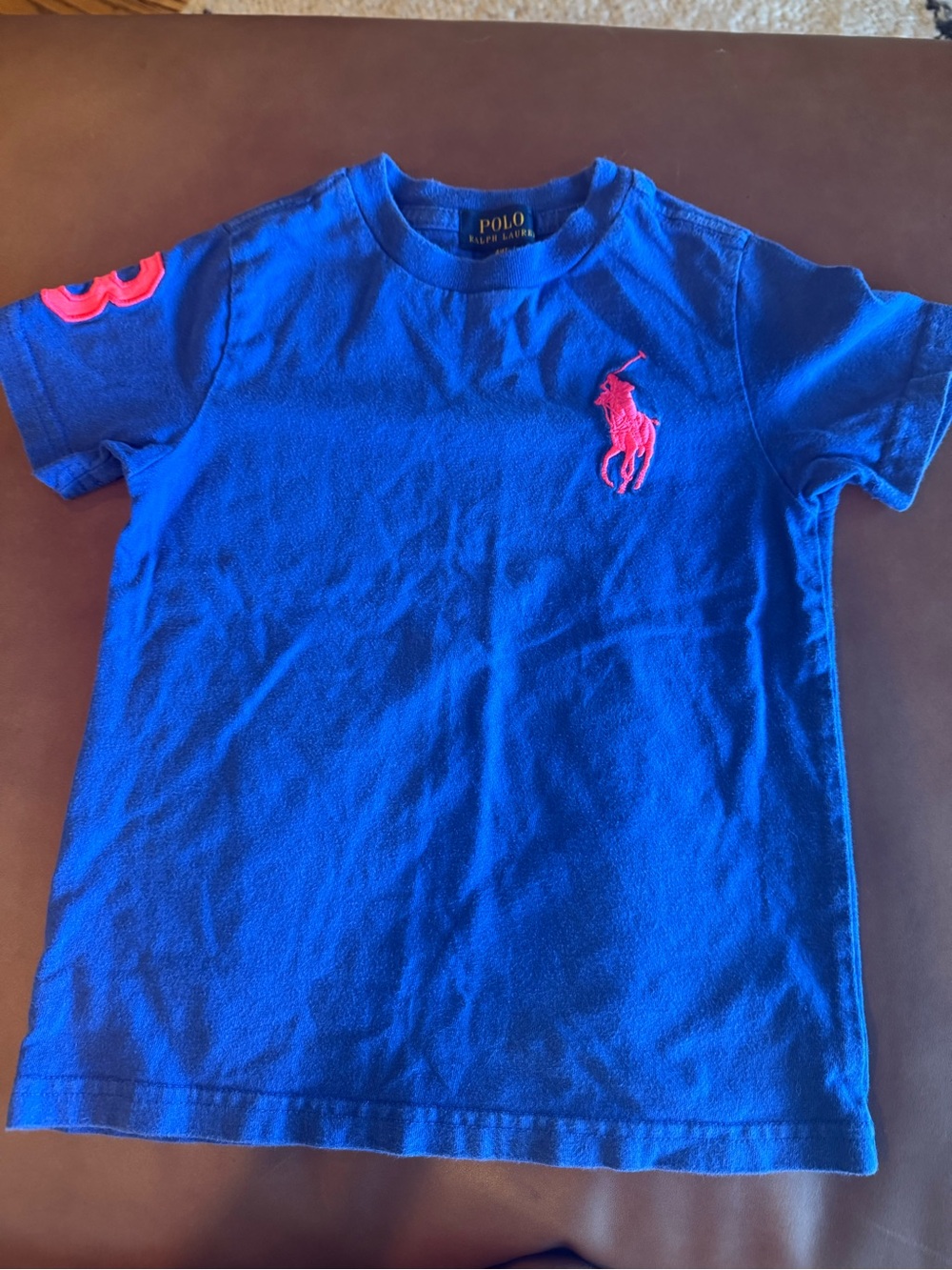 Polo by Ralph Lauren Kids Blue Logo Short Sleeve Tee